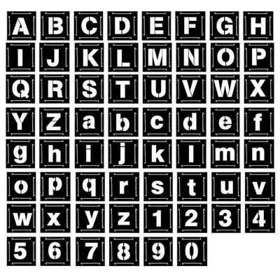 Letter Stencils for Painting 62 Pcs 2 Inch Reusable Letter Number Template - Image 1 of 4