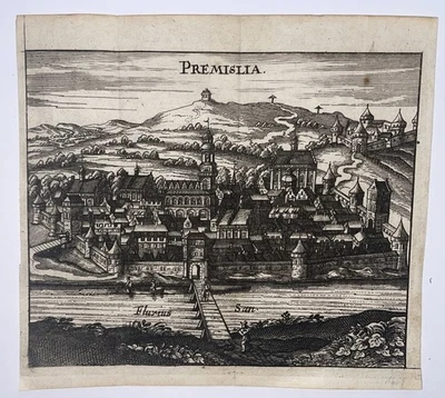 PRZEMYSL POLAND 1656 MARTIN ZEILLER NICE UNUSUAL ANTIQUE VIEW - Image 1 of 3