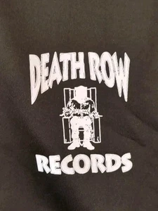 Death Row Records Jacket Dr Dre Size Large Black & White New SUGE KNIGHT Black - Picture 1 of 8