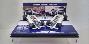 CONVERSIONE 2 AUTO SET 1:43 BRABHAM BT49C 1981 CAMPIONE DEL MONDO PIQUET REBAQUE - Foto 1 di 6