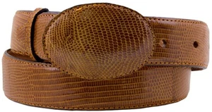 Kids Honey Brown Western Cowboy Belt Real Teju Lizard Skin Cinto Rancho Size 30 - Picture 1 of 2