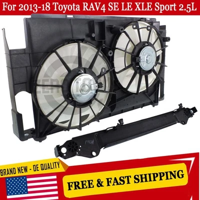 Radiator Cooling Fan Assembly For Toyota RAV4 2.5L 2013 2014 2015 2016 2017 2018 - Image 1 of 4