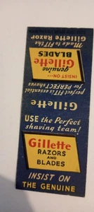 Gillette rasoi e lame Bobtail Matchcover lotto 649 - Foto 1 di 1