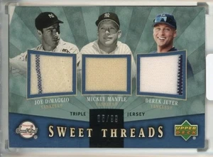Joe DiMaggio Mickey Mantle Derek Jeter 2004 UD Sweet Threads Triple Patch /99 - Bild 1 von 2