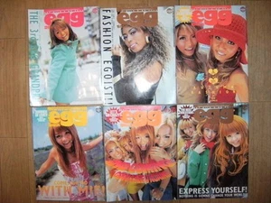 egg Magazine 2000 Set of 6 Gyaru Gal Fashion Bikini Makeup Retro Japan - Picture 1 of 10