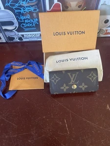 Louis Vuitton 6 Anillos Llavero Cuero Marrón Monograma - Imagen 1 de 9