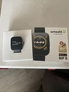 Amazfit Bip 5 Smart Watch 46mm, Bluetooth Calling, for Android & iPhone, Black - Picture 1 of 6