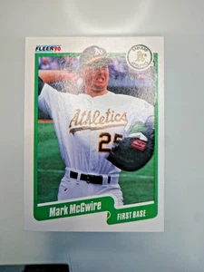 Mark McGuire Fleer 1990 MLB Baseball ERROR CARD NM/💎 ( Front Defect Error) - Picture 1 of 7