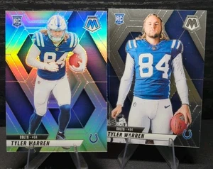 2025 Panini Mosaic Football Tyler Warren Rookie True Silver Parallel con base #281 - Foto 1 di 4