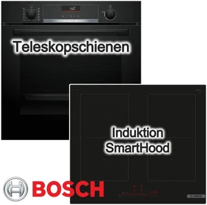 BOSCH Herdset Induktion 60cm Backofen Selbstreinigung FlexInduktion Home Connect - Bild 1 von 12