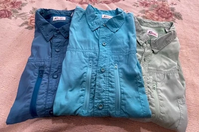 LOTE DE 3 CAMISETAS WORLD WIDE SPORTSMAN PARA HOMBRE AZUL, TURQUESA Y VERDE LIMA XXL Foto 1 de 4