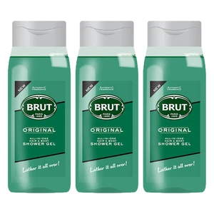 3 x Brut Original Todo en Uno Gel de Ducha Cabello y Cuerpo Gel de Ducha 500 ml para Hombre - Imagen 1 de 2