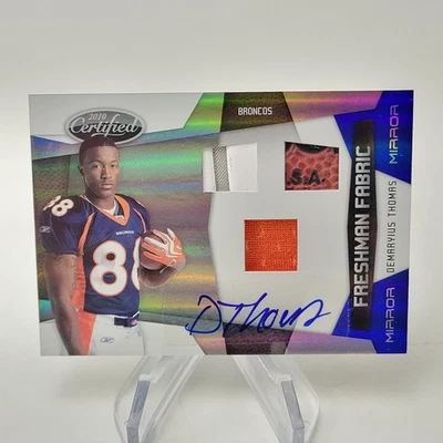 Demaryius Thomas 2010 Certified Blue Rookie Patch Auto 28/50 Broncos  - Image 1 of 4