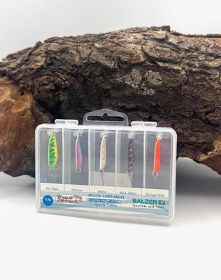 Balzer Swindler Spoon Sortiment Special Edition 5 Forellenblinker 3cm 2,3g Box - Bild 1 von 4