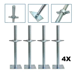 Adjustable Leveling Jack Solid Screw Jacks w/ Base Plate Baker-Style Scaffolding - Picture 1 of 20