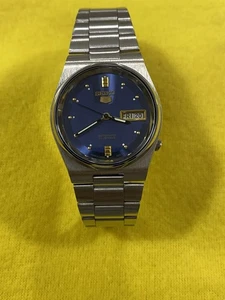 Vintage Seiko 5 Automatic “Sunburst Electric Blue” Dial 6319-3130 MINT - Picture 1 of 6