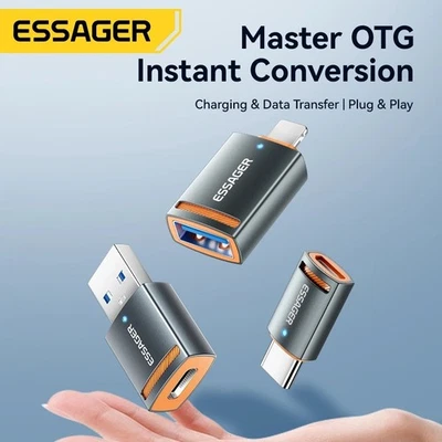 USB3.0 OTG Adapter Type-C USB-A Micro Female to USB Micro iP Type-C Male Convert - Image 1 of 4