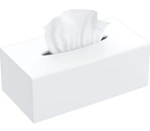 FEMELI - Acrylic Tissue Box Cover, Rectangular Tissue Holder Case Dispenser [D3] - Picture 1 of 7