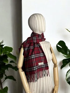 Burberry roter Schal mit Schottenkaro - Woll- und Kaschmirmischung - Bild 1 von 10