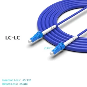 Cable de conexión de fibra óptica blindado 2 piezas 1m 2m 3m 5m 10m 15m LC/UPC a LC/UPC SM OS2 - Imagen 1 de 11