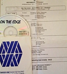 RADIO SHOW: ON THE EDGE 8/11/97 FULL SETS w/SEAHORSES, 2 w/311, AND PRODIGY - Picture 1 of 1