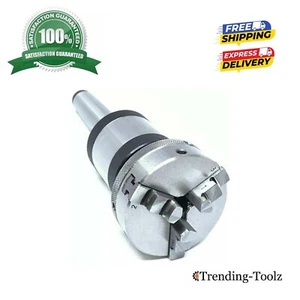 Self Centering Baby Lathe Chuck 3 Jaw 65 mm/ 2-1/2" Revolving Center MT4 Shank - Picture 1 of 4