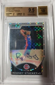 RARE Rodney Stuckey Bowman Chrome Rc Auto Xfractor #/10 BGS GEM MINT KentWood  - Picture 1 of 2