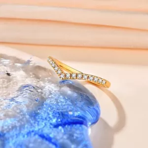 0.5TCW Ring Cluster Yellow Gold Lab-Created Diamond Test Pass Round Cut US:6 - Picture 1 of 6