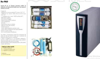 DEPURATORE ACQUA PURIFICATORE OSMOSI INVERSA FLUSSO DIRETTO SOTTO ZOCCOLO RO PAD - Immagine 1 di 4