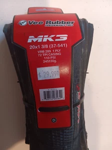 Vee Rubber BMX tires MK3 20x1 3/8 37-541 NOS red letters - Picture 1 of 6