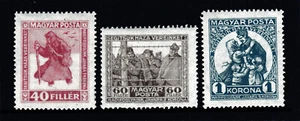 Hungary 1920 Returned Prisoners of War from Serbia Fund set (3) fine, fresh MNH - Picture 1 of 1