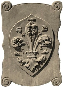 Grande formella giglio - Large Terracotta Plaque with Florence lily 5907 - Imagen 1 de 1
