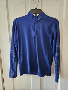 Nike Blue Xs Athletic Dri Fit Quarter Zip Pullover - Picture 1 of 3
