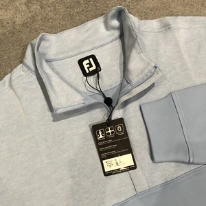FootJoy Men’s XL Heather Yoke 1/2 Half-Zip Mid-Layer Golf Pullover - Dusk Blue - Picture 1 of 11