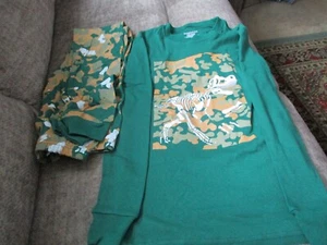 Dolphin & Fish Pajama Set Dinosaur 10 Years Brand New - Picture 1 of 4