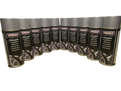 10 Spraydosen Autolack Silber Spray Lack Lackspray Felgensilber metallic 400ml - Bild 1 von 4