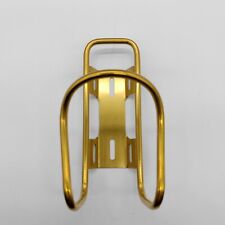 2x Gold Color Titanium Tube Ultra Light Water Bottle Cage With Free M5 Ti Bolts