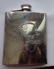 STAINLESS STEEL HIP FLASK: GOLF GOLFER THEME: 7oz: IDEAL GIFT: VERY GOOD