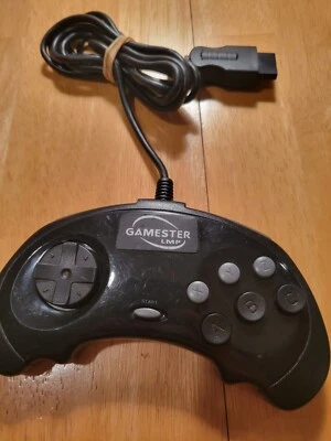Untested Gamester LMP Third Party Sega Saturn Controller Black - Image 1 of 4