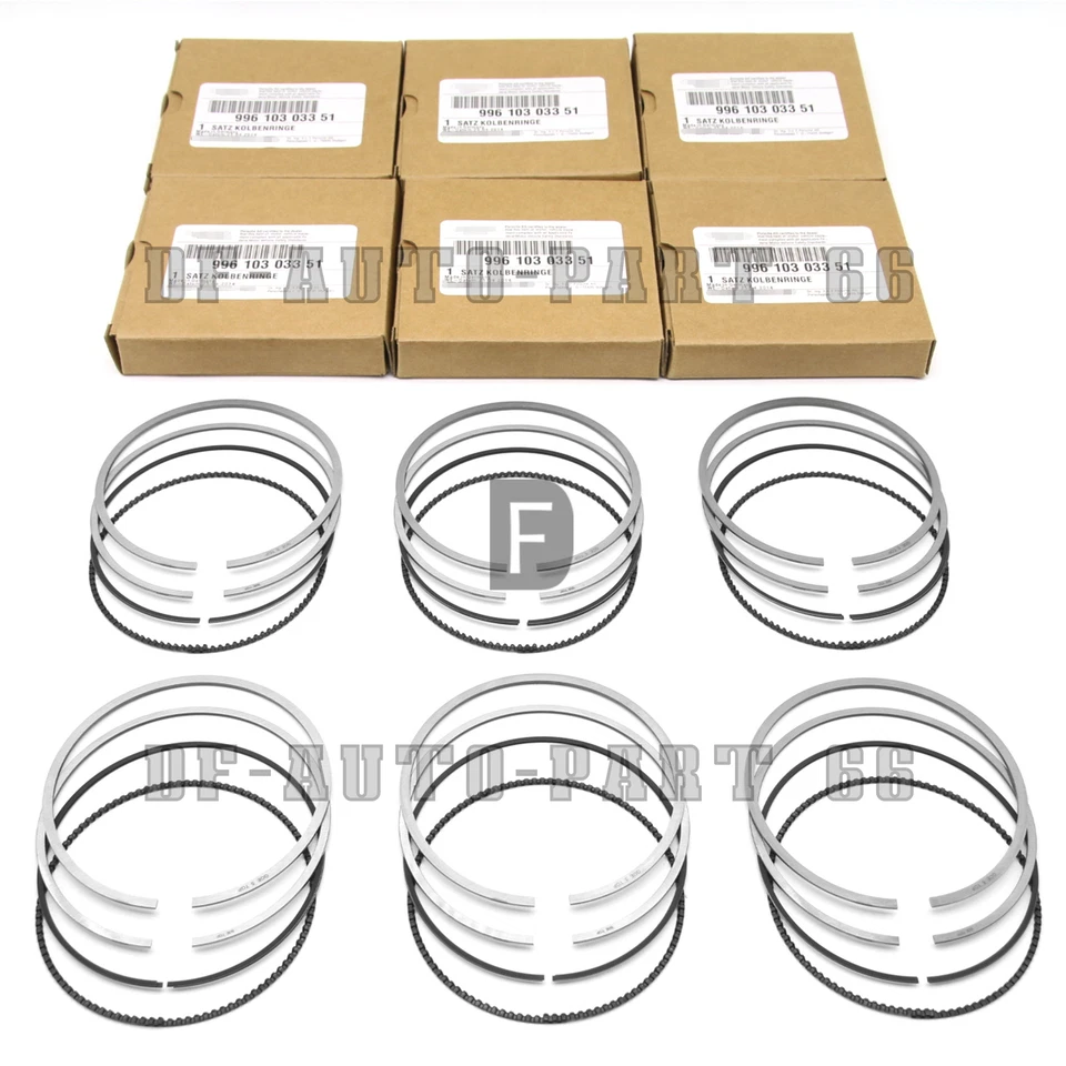 Juego de 6 anillos de pistón OEM Φ93mm para Porsche Boxster S 986 987 3.2L H6 M96.21 Foto 1 de 4