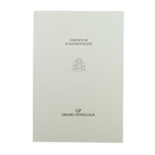 GIRARD-PERREGAUX CERTIFACATE OF AUTHENTICITY TRIPTYCH - FILLED
