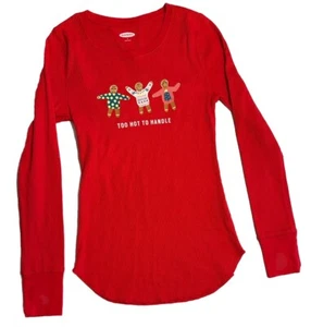 Old Navy Girls? Size Small Too Hot to Handle Gingerbread Cookie Red FAST Ship! - Picture 1 of 9