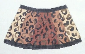 Needlepoint HP handpainted canvas L2012 LEOPARD print NIGHT LIGHT Lamp Shade 18m - Picture 1 of 4