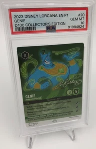 2023 DISNEY LORCANA EN P1 Card GENIE #20 D100 Collector's Edition ALADDIN PSA 10 - Picture 1 of 10