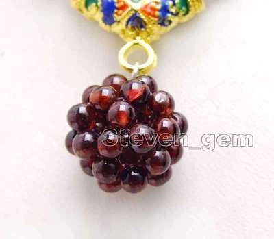 Colar pingente bola redonda de cristal amarelo 18-19 mm artesanato tecelagem 17" - Imagem 1 de 4