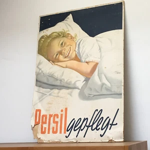 Großes Persil Werbeplakat Vintage 40er 50er Jahre 840x580mm - Bild 1 von 6