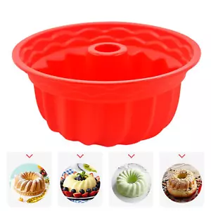 9 Inch Silicone Bundt Cake Pan Non-stick Cake Bakeware Mould Cake Baking Mold - Picture 1 of 12