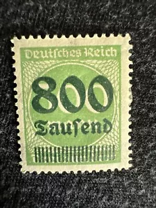 Vintage Deutsches Reich Deutsches Reich 1923 Briefmarken Überdruck 800 auf 1000 Mark - Bild 1 von 2
