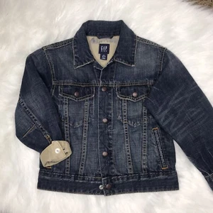 Gap Kids Gap Denim Jean Jacket Medium Wash Blue Distressed Size Small  6-7 - Picture 1 of 10