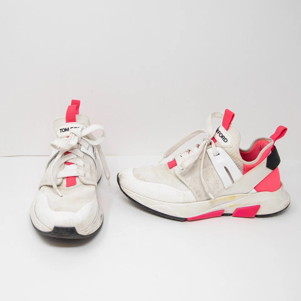 Tom Ford Women's Logo Print Embossed Lace Up Low Top Athletic Sneakers Shoes 9.5 - Image 1 of 4